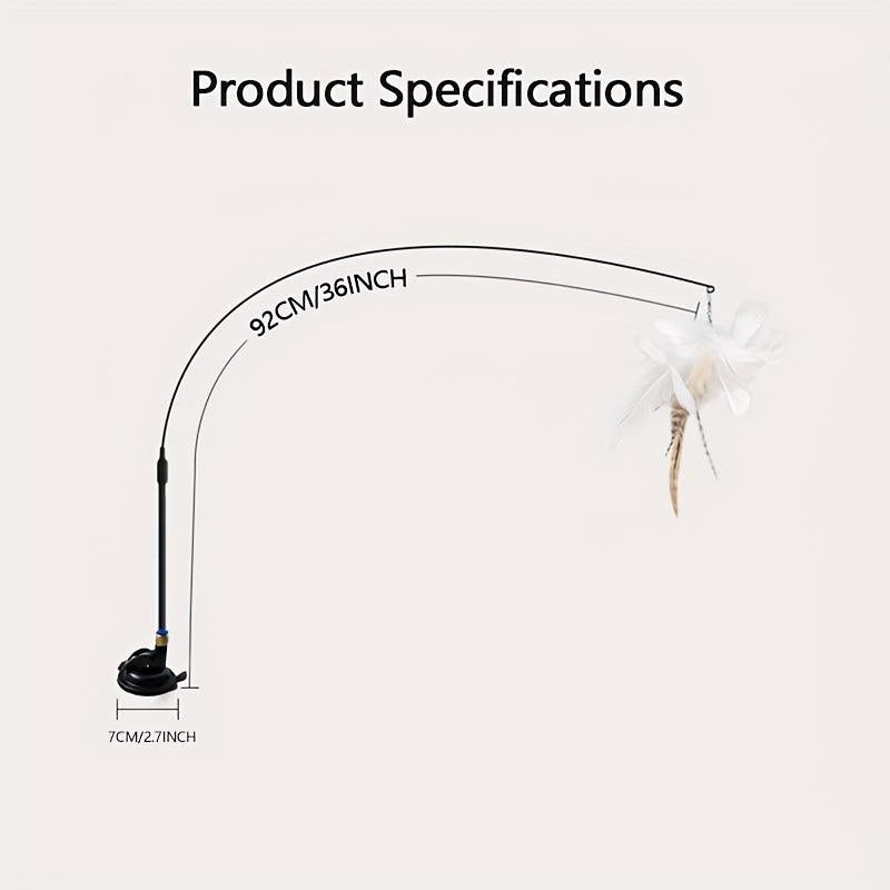Interactive Cat Feather Toy with Bell - Scratching Exercise Toy