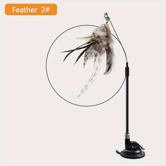 Interactive Cat Feather Toy with Bell - Scratching Exercise Toy