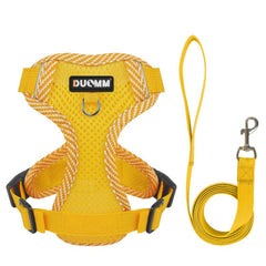 Breathable Mesh Dog Vest for Summer Walks, Adjustable and Reflective