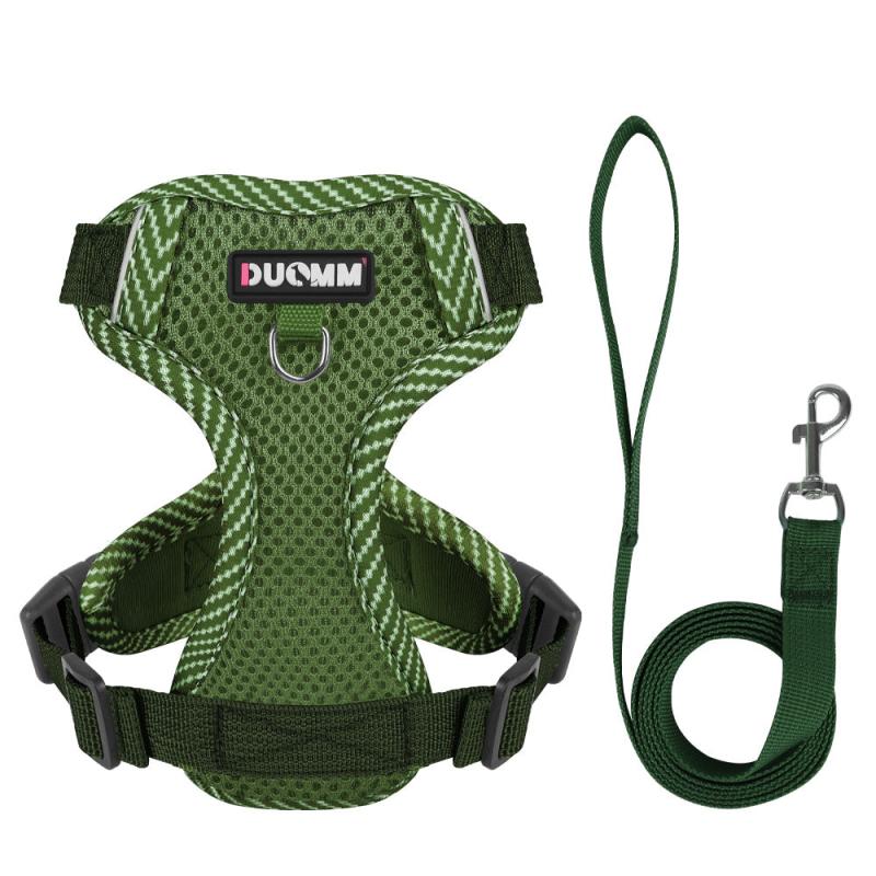 Breathable Mesh Dog Vest for Summer Walks, Adjustable and Reflective