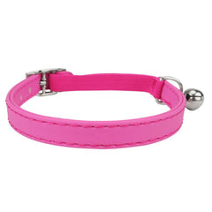 Adjustable Cat Collar with Elastic Webbing & Bell