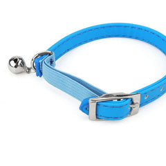 Adjustable Cat Collar with Elastic Webbing & Bell