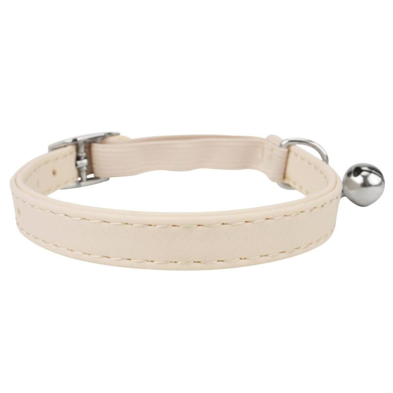 Adjustable Cat Collar with Elastic Webbing & Bell