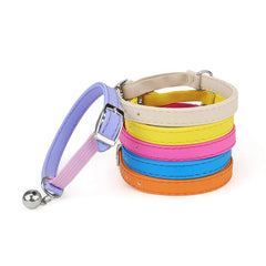 Adjustable Cat Collar with Elastic Webbing & Bell