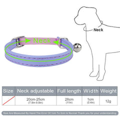 Adjustable Cat Collar with Elastic Webbing & Bell