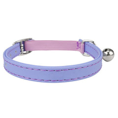 Adjustable Cat Collar with Elastic Webbing & Bell