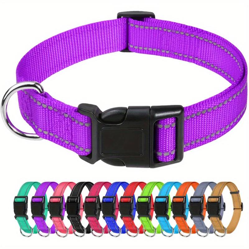 Taglory Reflective Dog Collar for All Breeds - Keep Your Dog Safe at Night