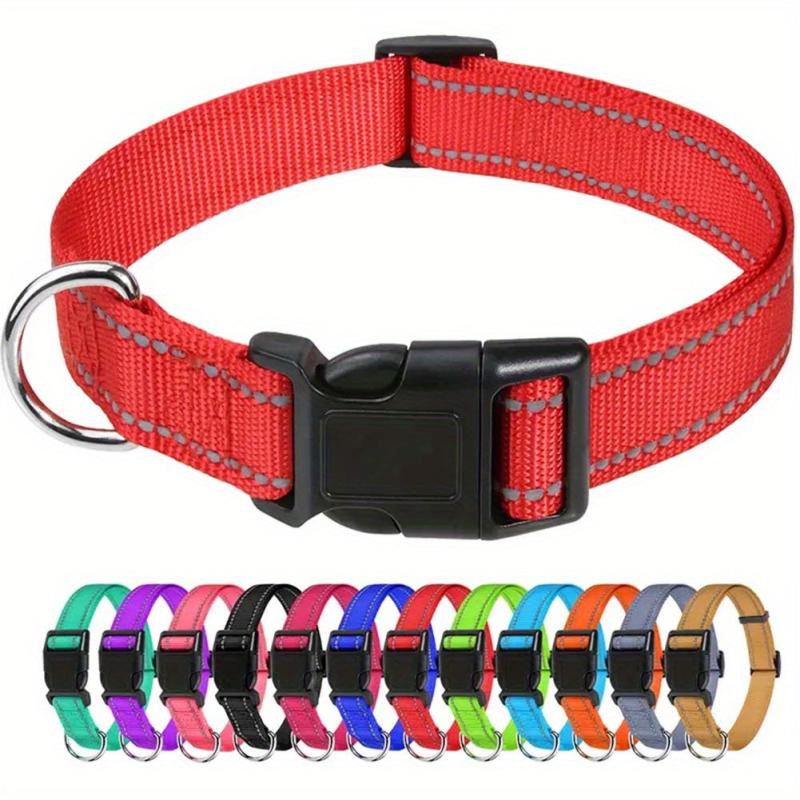 Taglory Reflective Dog Collar for All Breeds - Keep Your Dog Safe at Night