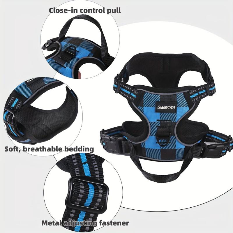 Adjustable No Pull Dog Harness Prevents Choking - Small to Large Dogs
