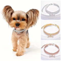 Adjustable Agate Bone Necklace for Dogs - Stylish and Comfortable Accessory