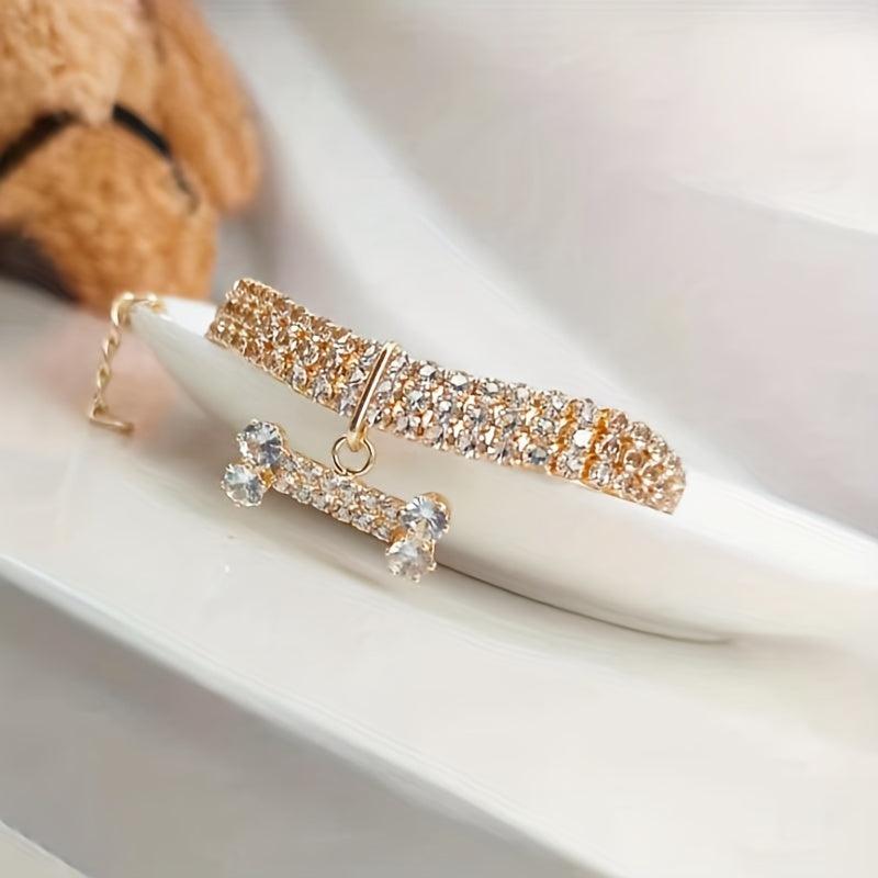 Adjustable Agate Bone Necklace for Dogs - Stylish and Comfortable Accessory