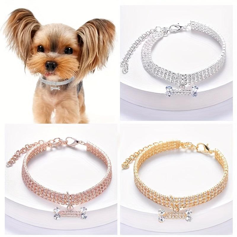 Adjustable Agate Bone Necklace for Dogs - Stylish and Comfortable Accessory