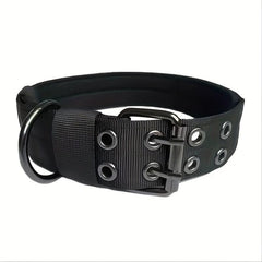 Heavy Duty Nylon Tactical Dog Collar for Large Dogs