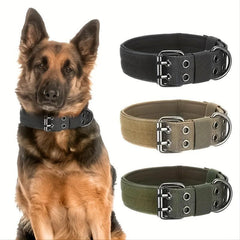 Heavy Duty Nylon Tactical Dog Collar for Large Dogs