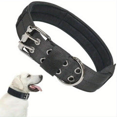 Heavy Duty Nylon Tactical Dog Collar for Large Dogs
