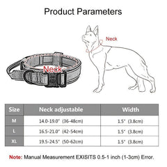 Tactical Dog Collar Military Dog Collar Adjustable Dog Training Collar