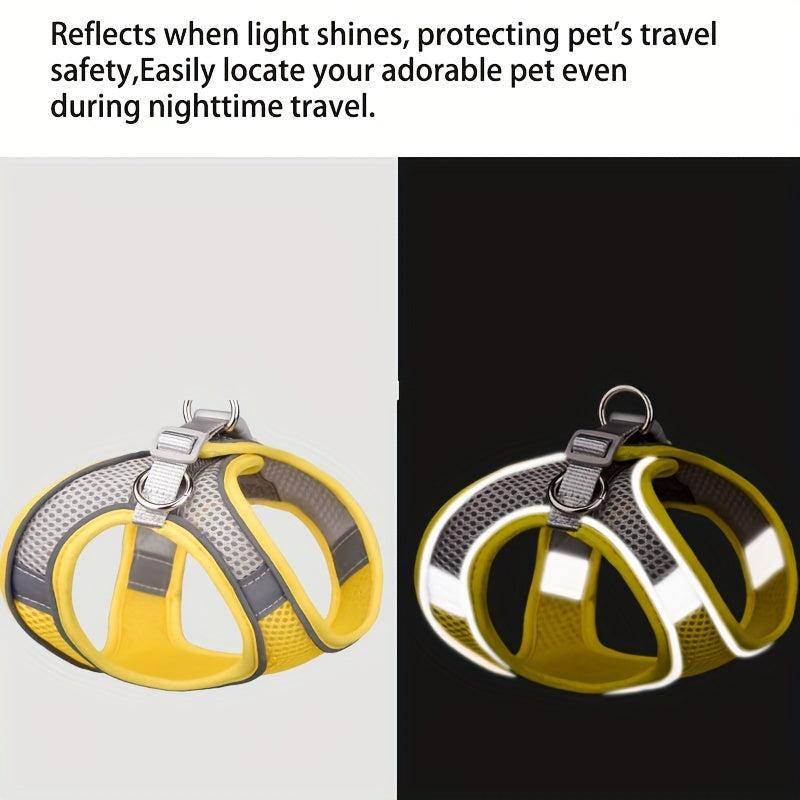 Breathable Mesh Reflective Dog Harness And Leash Set