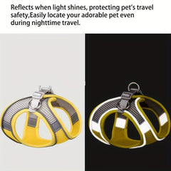 Breathable Mesh Reflective Dog Harness And Leash Set