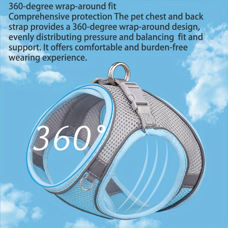 Breathable Mesh Reflective Dog Harness And Leash Set