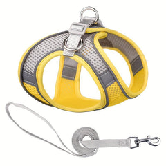 Breathable Mesh Reflective Dog Harness And Leash Set