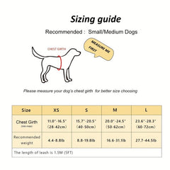 Reflective Dog Harness and Leash Set for Small to Medium Dogs
