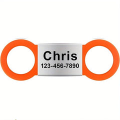 Custom Engraved Slide On Pet ID Tag for Dogs and Cats