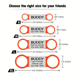 Custom Engraved Slide On Pet ID Tag for Dogs and Cats