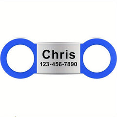 Custom Engraved Slide On Pet ID Tag for Dogs and Cats