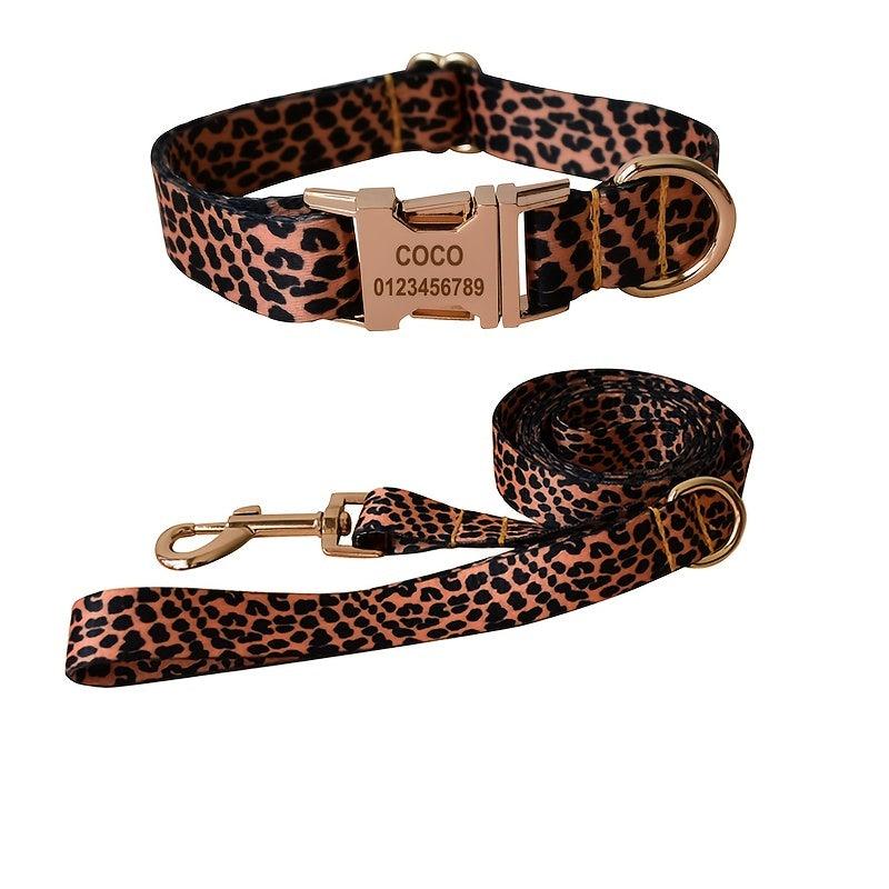 Custom Personalized Pet Dog Collar With Engraved Metal Buckle