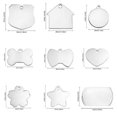 Personalized Stainless Steel Pet ID Tag - Double Sided Engraving