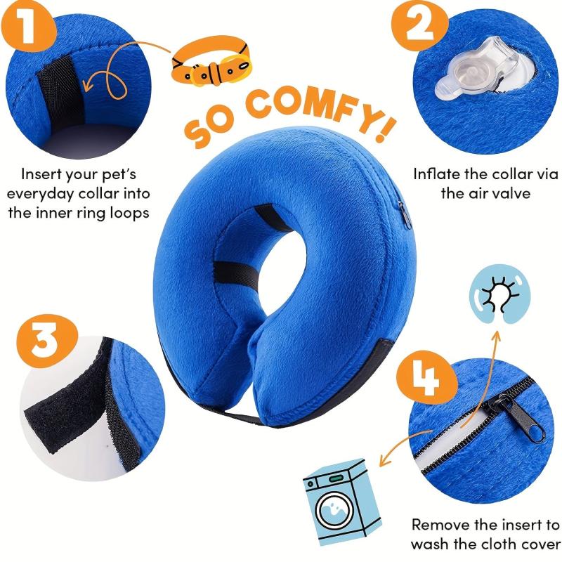 Soft Inflatable Pet Recovery Collar for Dogs and Cats