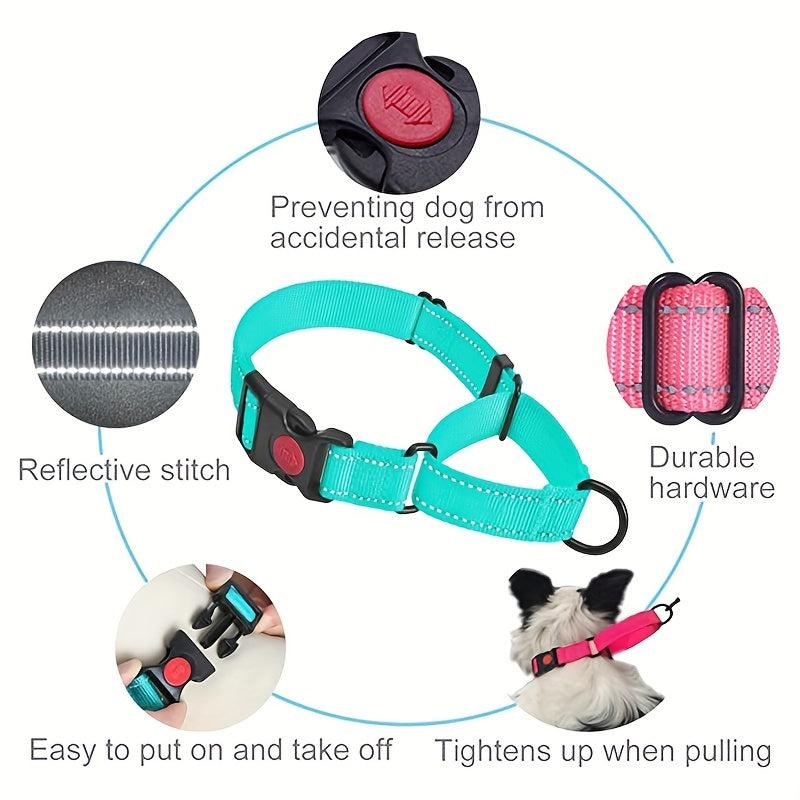 Reflective Dog Collar Quick Release Buckle for Small Medium Large Dogs
