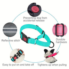 Reflective Dog Collar Quick Release Buckle for Small Medium Large Dogs