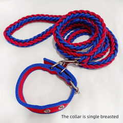 Heavy Duty Dog Collar & Leash Set with Rope Training Leash