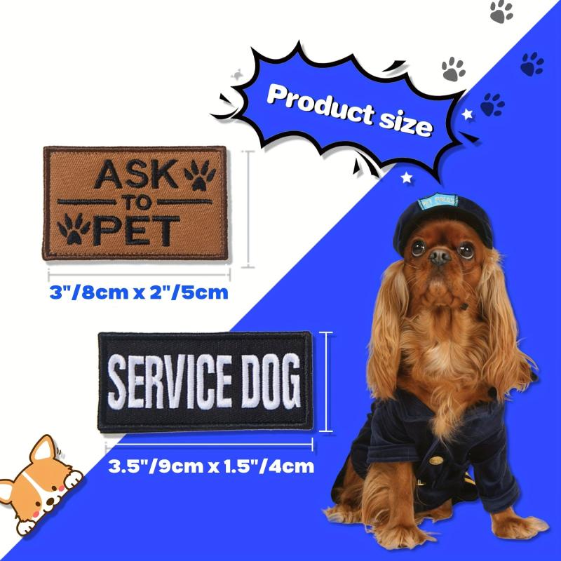 Service Dog Patches Pet In Training American Flag Patch