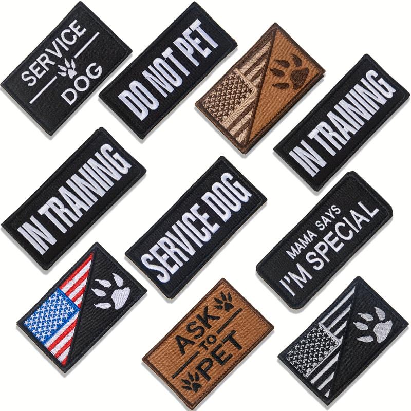 Service Dog Patches Pet In Training American Flag Patch