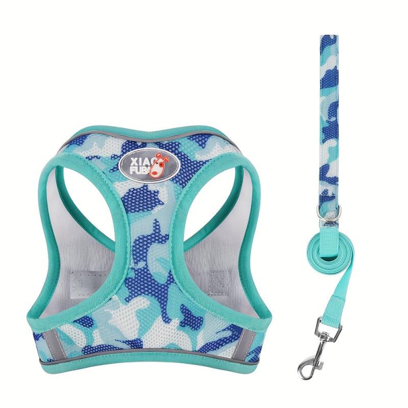 Camouflage Dog Chest Strap Mesh Vest Harness for Small and Medium Dogs