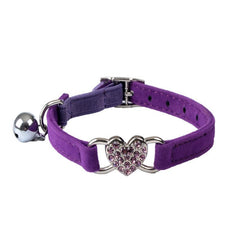 Sparkling Heart Pet Collar for Stylish Cats