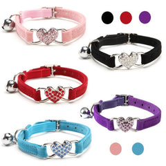 Sparkling Heart Pet Collar for Stylish Cats