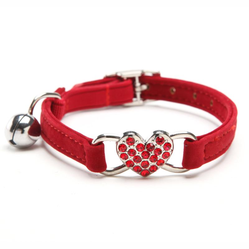Sparkling Heart Pet Collar for Stylish Cats