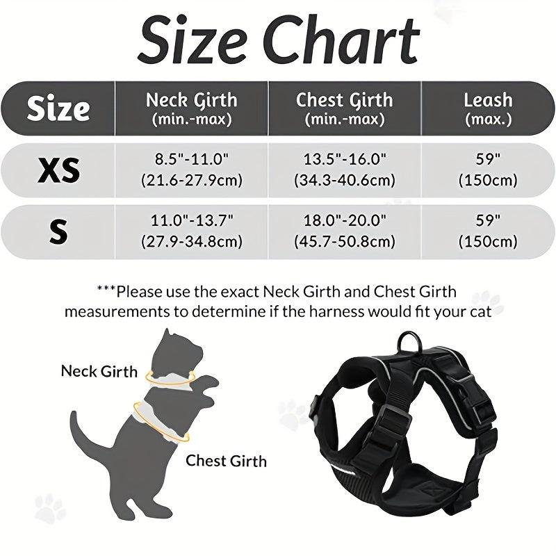 Escape Proof Cat Harness and Leash Soft Adjustable Vest