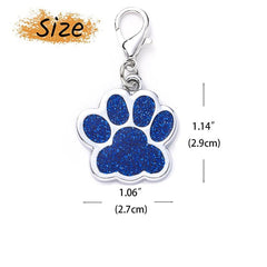 Custom Glitter Footprint Dog ID Tag