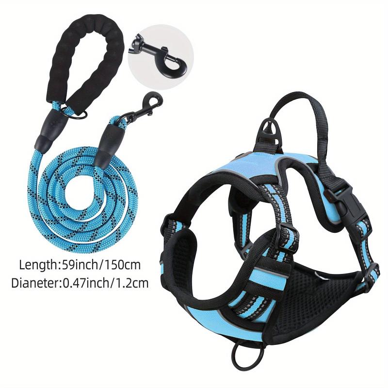 Reflective No Pull Dog Harness and Leash Set - Easy Control Vest