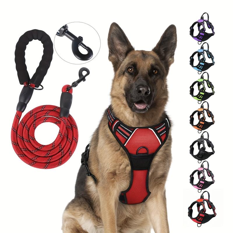 Reflective No Pull Dog Harness and Leash Set - Easy Control Vest