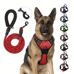 Reflective No Pull Dog Harness and Leash Set - Easy Control Vest