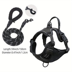 Reflective No Pull Dog Harness and Leash Set - Easy Control Vest