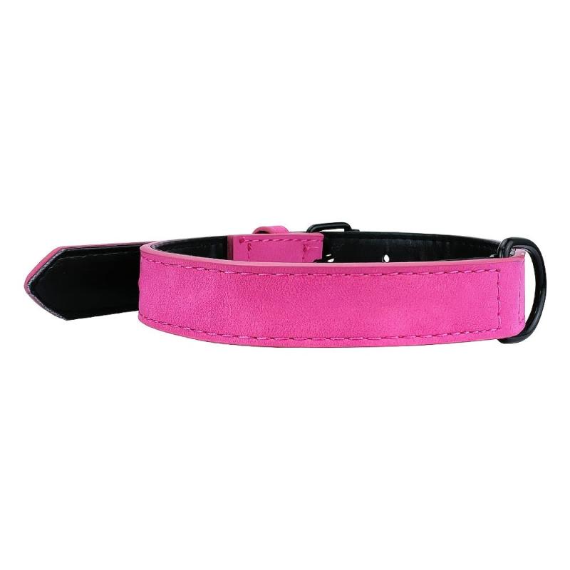 Personalized Leather Dog Collar - Custom Name - Small Medium Large Dog
