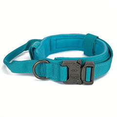 Tactical Dog Collar with Metal Buckle Adjustable Nylon Military Collar