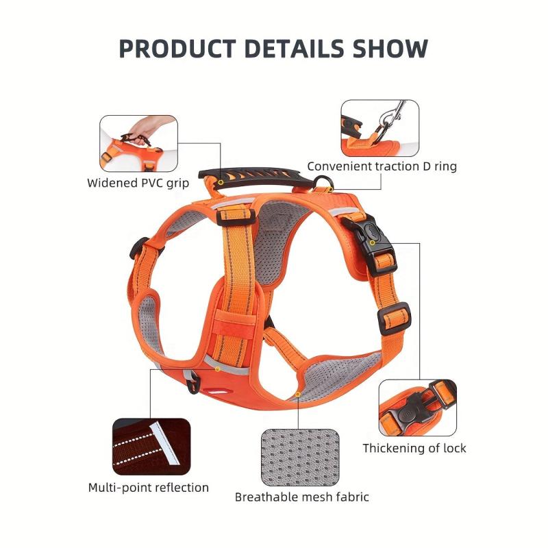 Adjustable No Pull Dog Harness with Training Handle and Soft Padding