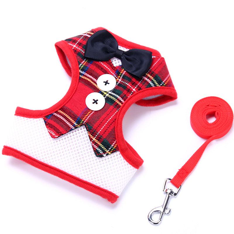 Stylish No Pull Pet Harness and Leash Set for Dogs and Cats